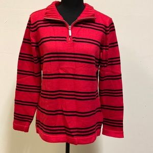 Karen Scott - Women's Long Sleeve Quarter-Zip Sweater (NWT)